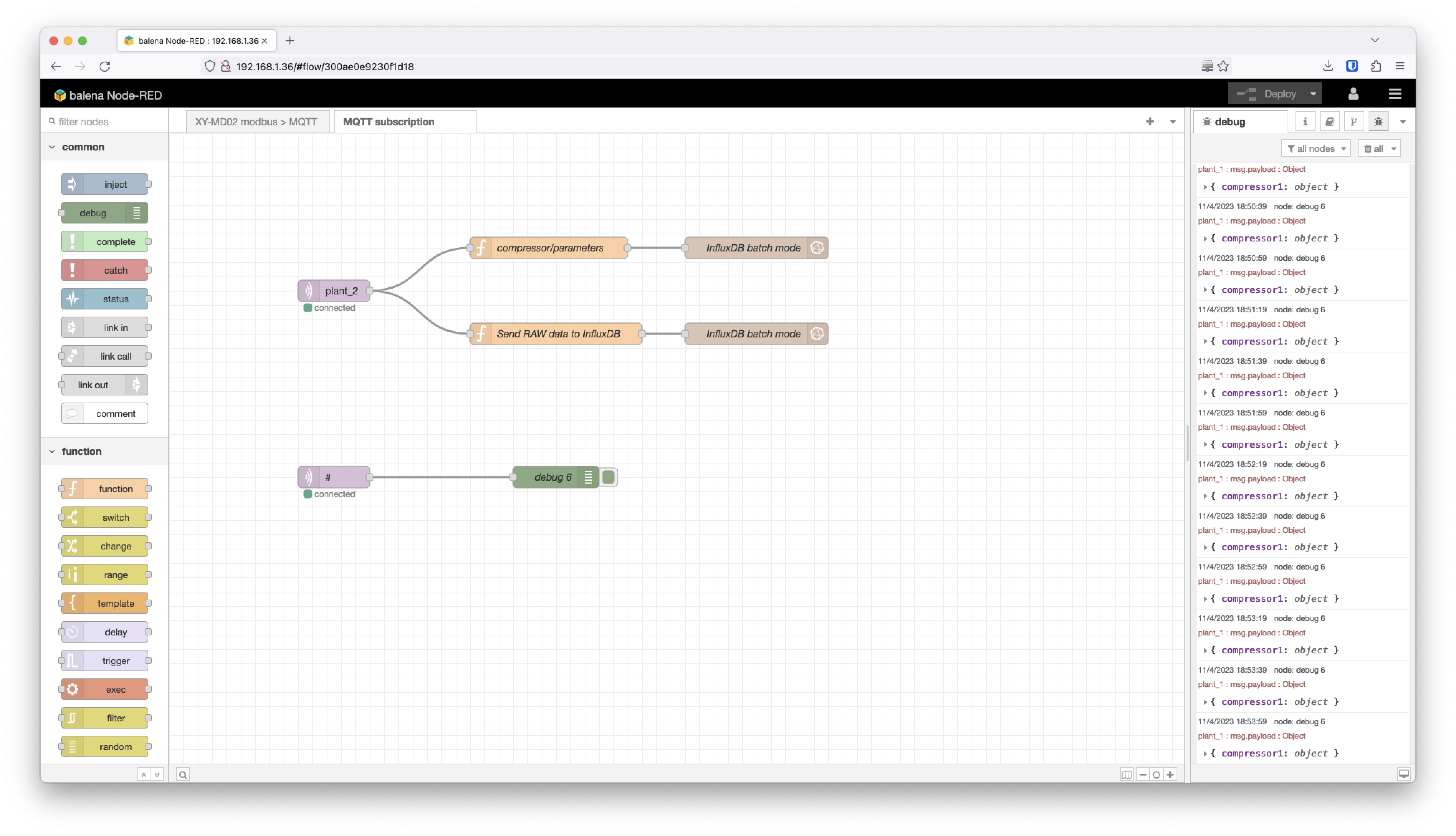 NodeRED subscription flow to HiveMQ cloud